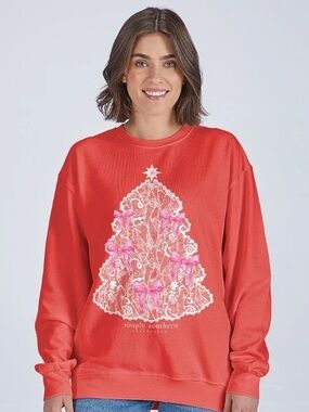 Simply Southern Christmas Tree Bow Sweatshirt